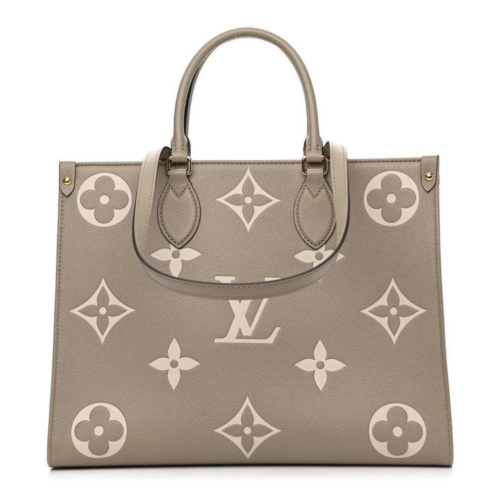 Louis Vuitton Empreinte Monogram Giant Onthego MM Tourterelle Creme